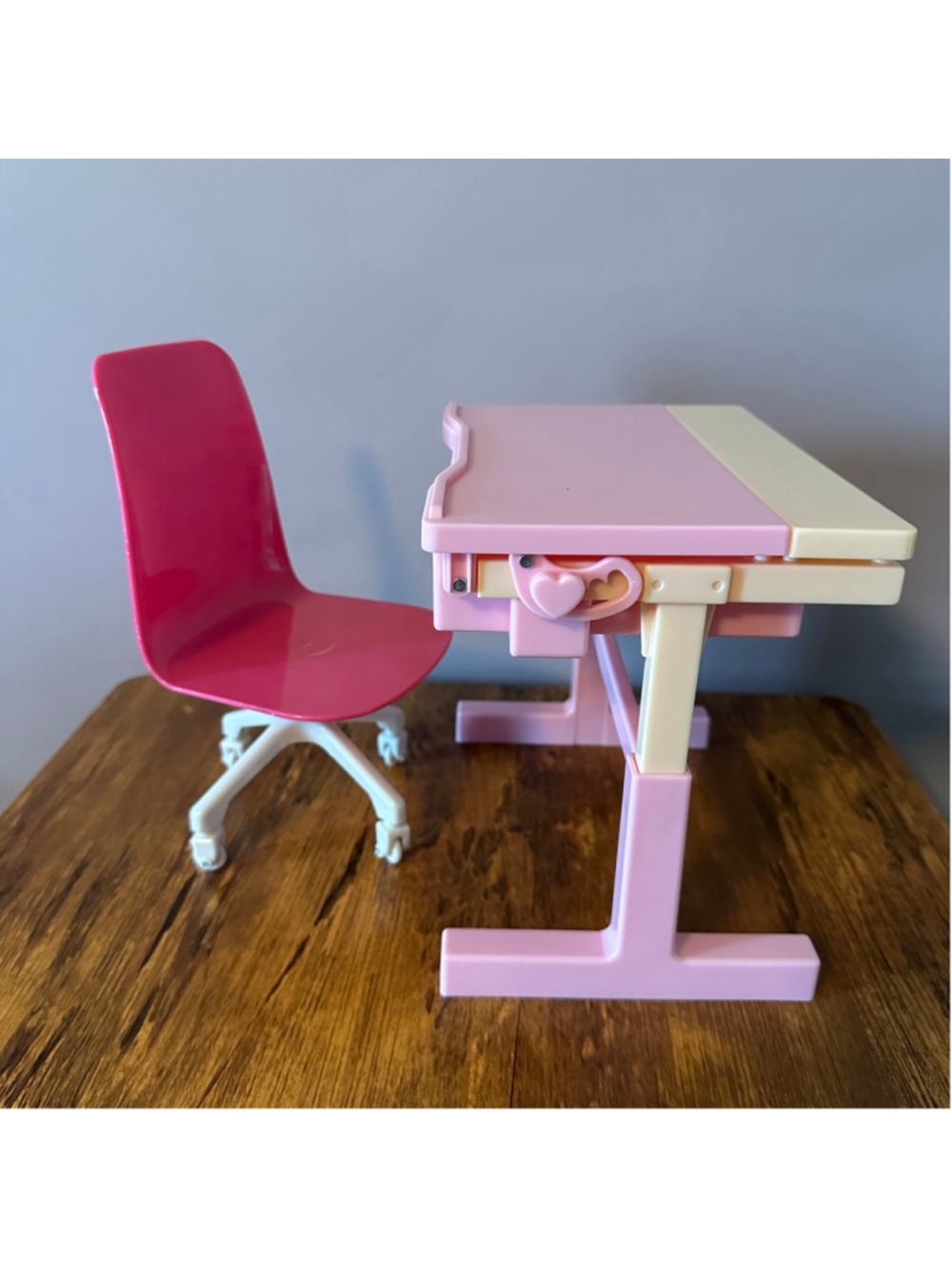 Our Generation Doll School Desk Chair Set Pink Beige 18 Inch Dolls